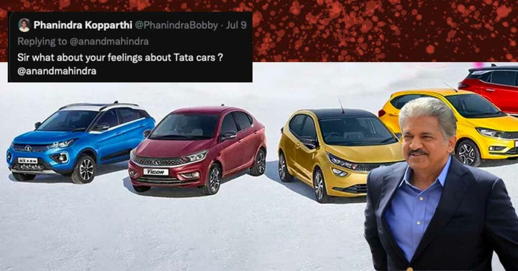 टाटा मोटर्स को आनंद महिंद्रा की प्रतिक्रिया