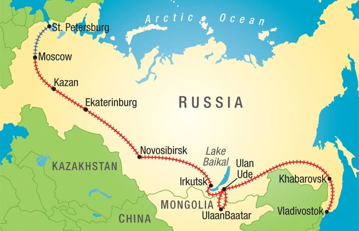 दुनिया का सबसे बड़ा रेल मार्ग रूस