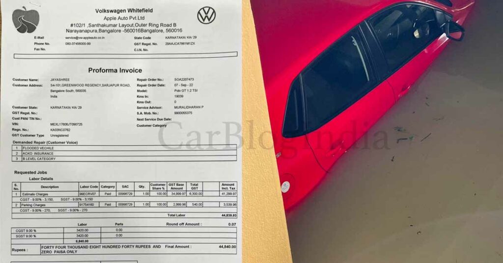 VW Polo के मालिक को दिया गया 22 लाख रुपये का रिपेयर एस्टीमेट