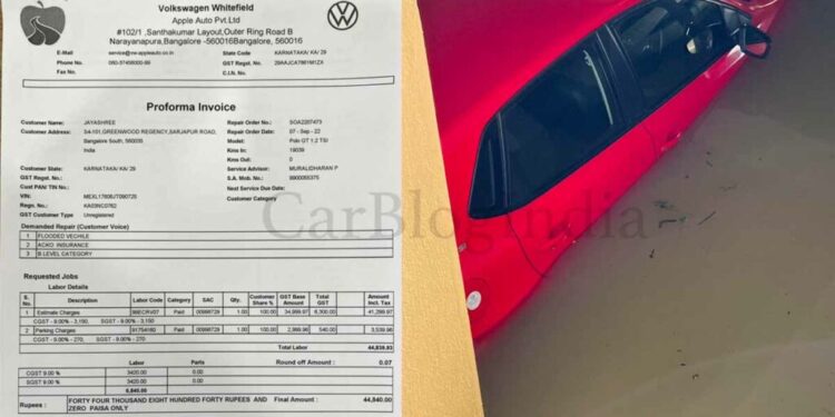 VW Polo के मालिक को दिया गया 22 लाख रुपये का रिपेयर एस्टीमेट