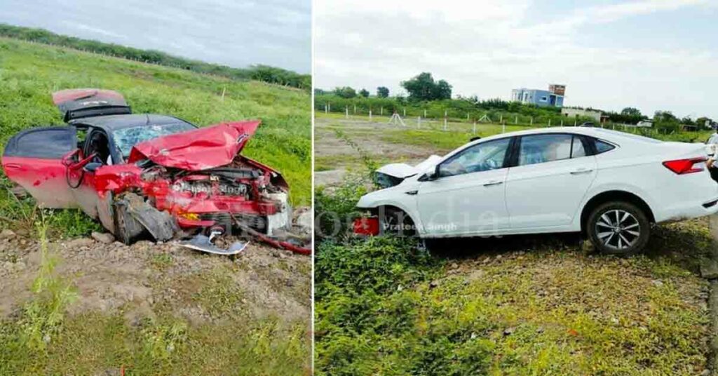 स्कोडा स्लाविया टोयोटा इटियोस (4-स्टार एनसीएपी) के साथ एक दुर्घटना में शामिल थी।