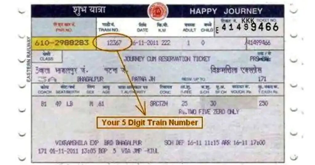 भारतीय-रेलवे-टिकट-5-अंकीय-संख्या-अर्थ
