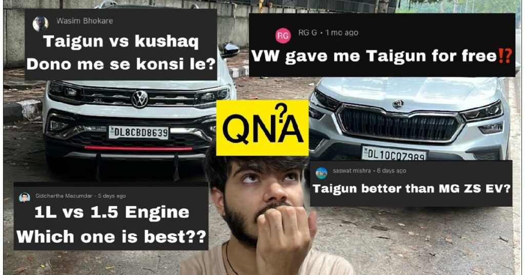 YouTuber उत्तर अक्सर पूछे जाने वाले प्रश्न VW Taigun के बारे में