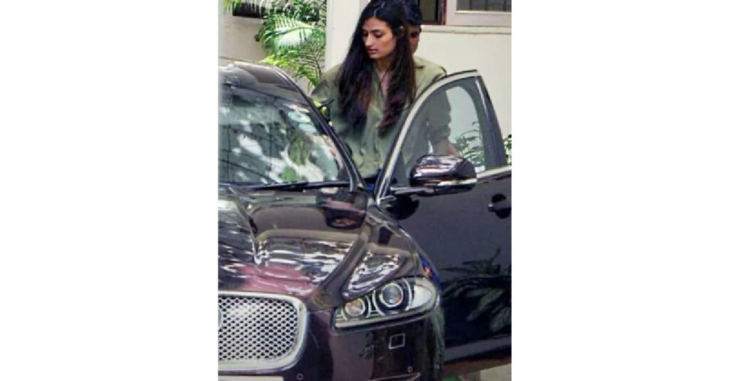 Athiya Shetty with her Jaguar XJL