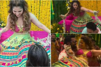 Aarti Singh danced fiercely on the drum in her haldi, uncle Govinda was not seen - India TV Hindi
