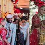Aarti Singh's bridal entry was hidden behind the curtain, then a glimpse of the red dress came to the fore - India TV Hindi