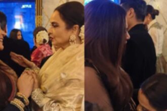 At the premiere of 'Hiramandi', Rekha kissed Richa Chadha's baby bump, the actress became emotional, VIDEO viral