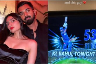 Athiya Shetty's heart fell on KL Rahul's batting, she expressed her love like this by sharing the post - India TV Hindi