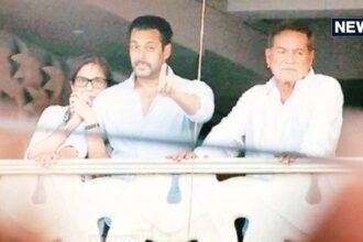 Bullet proof car and police convoy, Salman Khan came out for the first time after the firing outside the house.