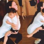 Dia Mirza takes care of her son's fitness as well, worked out with Avyaan in her lap - India TV Hindi