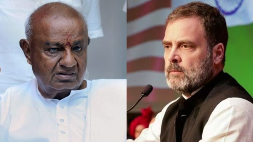 'Insulted his own 2 Prime Ministers', Deve Gowda lashed out at Rahul in 5 points - India TV Hindi