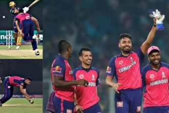 KKR vs RR: Avesh Khan took a surprising catch, the batsman was stunned, watch video - India TV Hindi