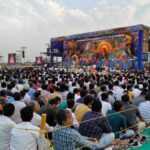Pushpadolotsav: Pushpadolotsav festival celebrated in the memory of Lord Swaminarayan, 75000 Hari devotees immersed in the Rangotsav of Sarangpur in the presence of Mahant Swami Maharaj, Pushpadolotsav festival celebrated in Sarangpur in the presence of his holiness mahant swami maharaj
