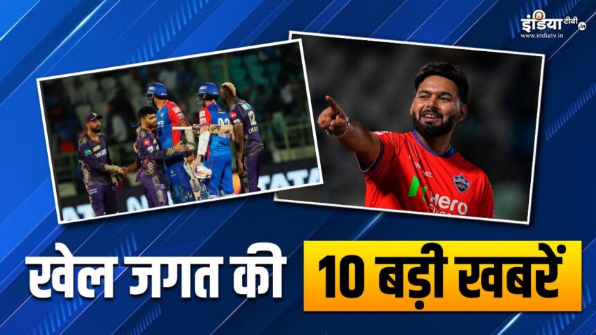 Sports Top 10: KKR scored a hat-trick of victory, BCCI's action on Pant, see 10 big sports news - India TV Hindi