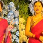 The new bride was seen in red saree, bangles, big earrings, when Taapsee was asked about 'brother-in-law', she said - you will get me killed...