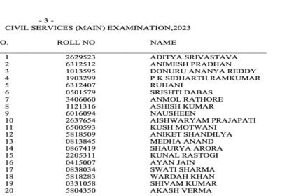 UPSC Civil Services Exam Result 2023: Aditya from Lucknow topped the UPSC Civil Services Examination, see the result here