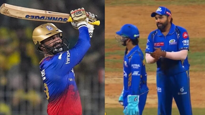 VIDEO: 'Well done DK, want to play World Cup, World Cup', Rohit trolls Dinesh Karthik in the middle of the match - India TV Hindi