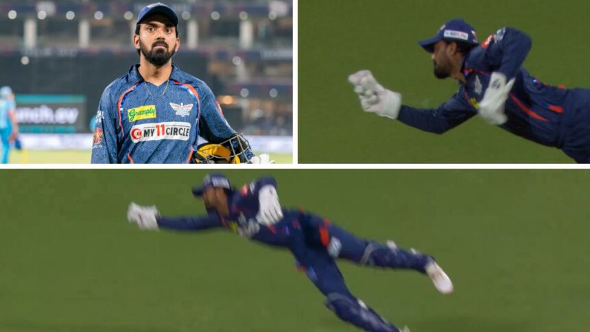 Video: KL Rahul took a superman catch, caught the ball flying in the air, seeing this you will also say wow - India TV Hindi