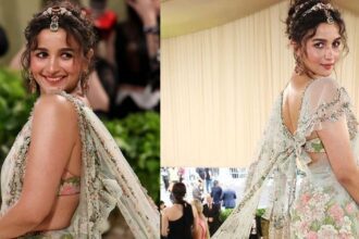 Alia Bhatt's stunning entry in the Met Gala, she flaunted her beauty in her desi look, all eyes were on the actress.