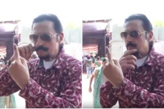 Bollywood's 'Badman' arrived to vote in a forceful manner, looked amazing while showing off his mustache - India TV Hindi