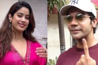 Jhanvi Kapoor came to vote in Anarkali suit, from Rajkumar Rao to Sanya Malhotra, these Bollywood stars voted