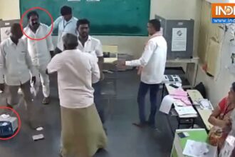 VIDEO of MLA's hooliganism goes viral, EVM broken during voting, creates panic - India TV Hindi