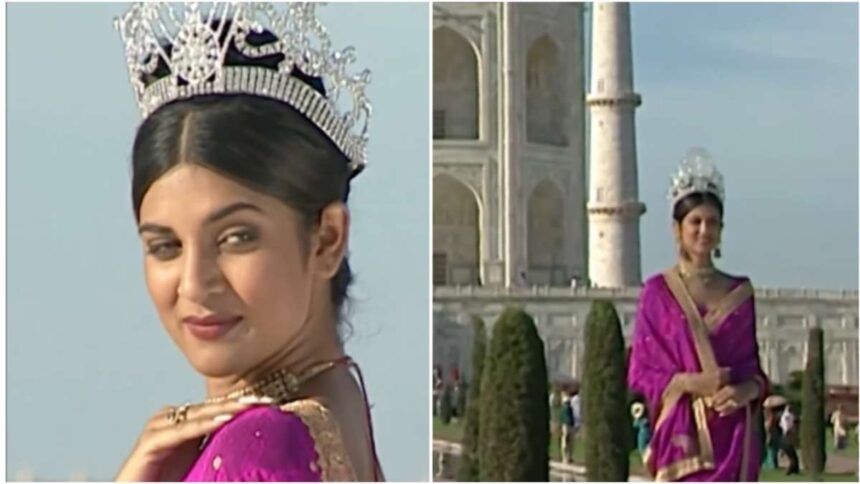 When Sushmita Sen posed wearing the crown in front of the Taj Mahal - India TV Hindi