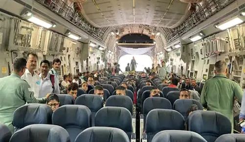 Airforce plane reached Jamnagar carrying Indian citizens from Kabul