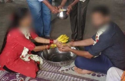 When two girls were adamant to marry the same boy, it was decided to toss and choose the bride.