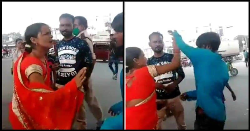 Another Priyadarshini went viral on social media, beat up the rickshaw puller on the beach road for asking for fare