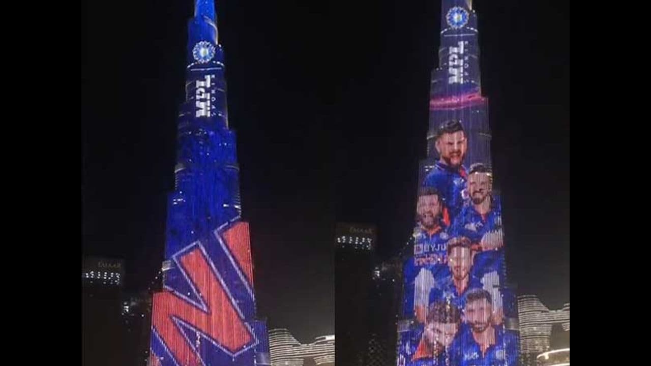 Burj Khalifa painted in the colors of Team India, video went viral on social media