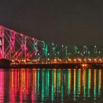 Howrah Bridge shines in the colors of Olympics