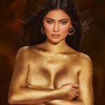 Kylie Jenner stuns in gold dust body paint photo