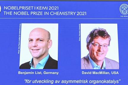 List, Macmillan win Nobel Prize in Chemistry for developing new way of making molecules