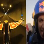 Redbull gave wings, he made a world record, dangerously flew the plane inside two tunnels