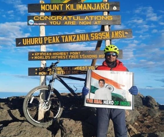 Sonu Sood's fan unveiled the picture on Africa's highest peak
