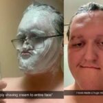 This young man accidentally applied hair remover cream instead of shaving foam, then this happened.....