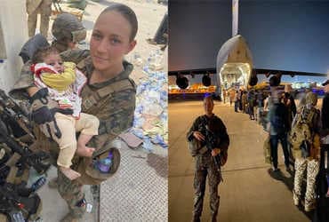 US woman Marine who fed Afghan child in her arms dies in bomb blast