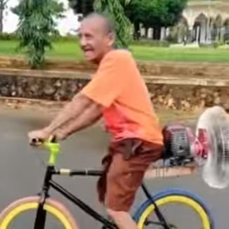 Uncle's 'fan hi-tech' cycle has gone viral on social media, did you see