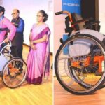Unique initiative of IIT Madras team, indigenous motor wheel chair made for differently-abled people;  Can also be converted into a scooter