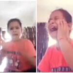 Viral Funny Video: The girl was making a video on a film song, then the mother came, then it happened...!