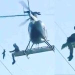 Viral Video: To save a bird trapped in a wire, a young man called for a helicopter
