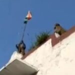When the monkey hoisted the flag by climbing on the roof of the school, the video is going viral on social media