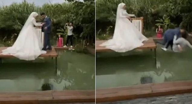 When the wife kicked her husband during the wedding photoshoot, know what happened then