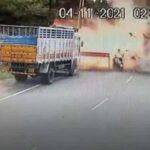 Puducherry: A bag full of firecrackers was being carried on a scooty, a massive explosion occurred on the way, father-son died on the spot