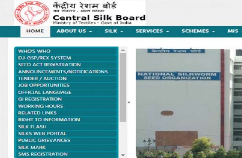 Central Silk Board Recruitment 2021: 60 ट्रेनर और अन्य पदों के लिए भर्ती, जानिए पात्रता और वैकेंसी डिटेल
