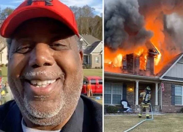 There was a fire in the house and the person was doing live laughing on social media