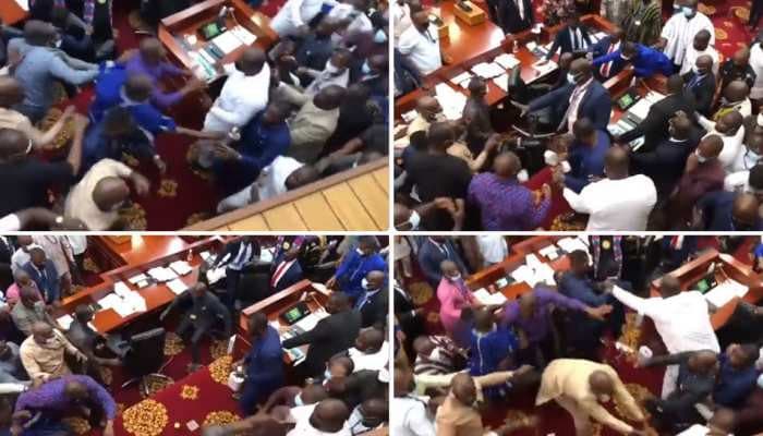 Ghana: Parliament became an arena, fierce scuffle broke out, kicked and punched