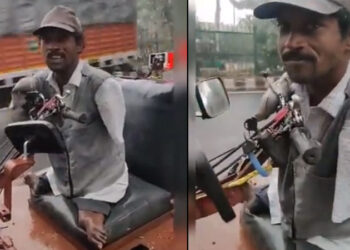 Viral Video: Anand Mahindra was convinced after seeing the handicapped driving without arms and legs