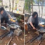 Deepika was seen cooking on a wooden stove in the forest, the fans asked the question - is the mother in exile again?
